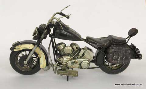 dekoratif metal motosikler